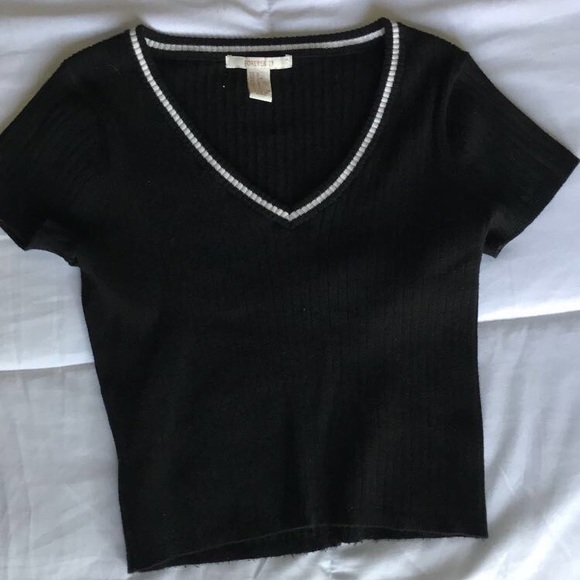 Black short sleeve Colton shirt with white stripes - Picture 2 of 2